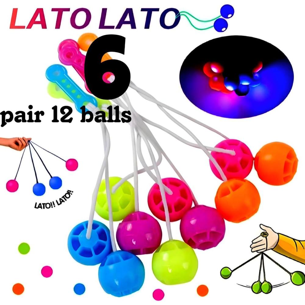 Lato Click Clacker Balls 12 Pack Multicolor Kids Toy