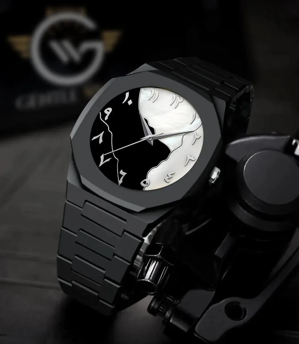 Men's Carbon Fiber Analog Watch 2mm Black Strap