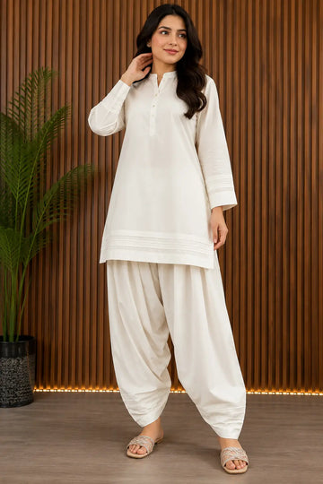 1 Pc Women's Stitched Linen Plain Patyala Shalwar