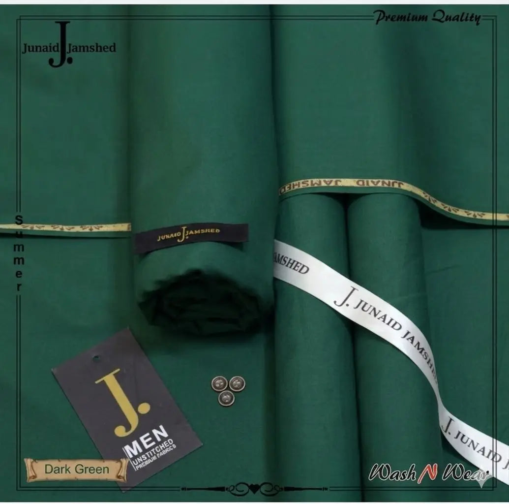 Men’s Unstitched Boski Plain Suit ( green )