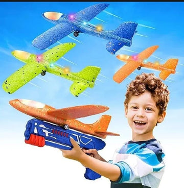 Kids Glider Airplane Launcher Toy – Foam Flying Plane Gun