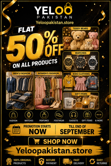 Flat 50% Discount on All products